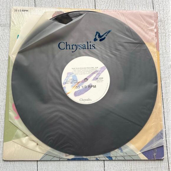 Vintage Huey Lewis & The News Small World Vinyl Record - Picture 3 of 7